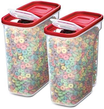 Rubbermaid Premium Modular Food Lids, Cereal Keeper, 2-Pack, 18-Cup Stacking, Space Saving Plasti... | Amazon (US)