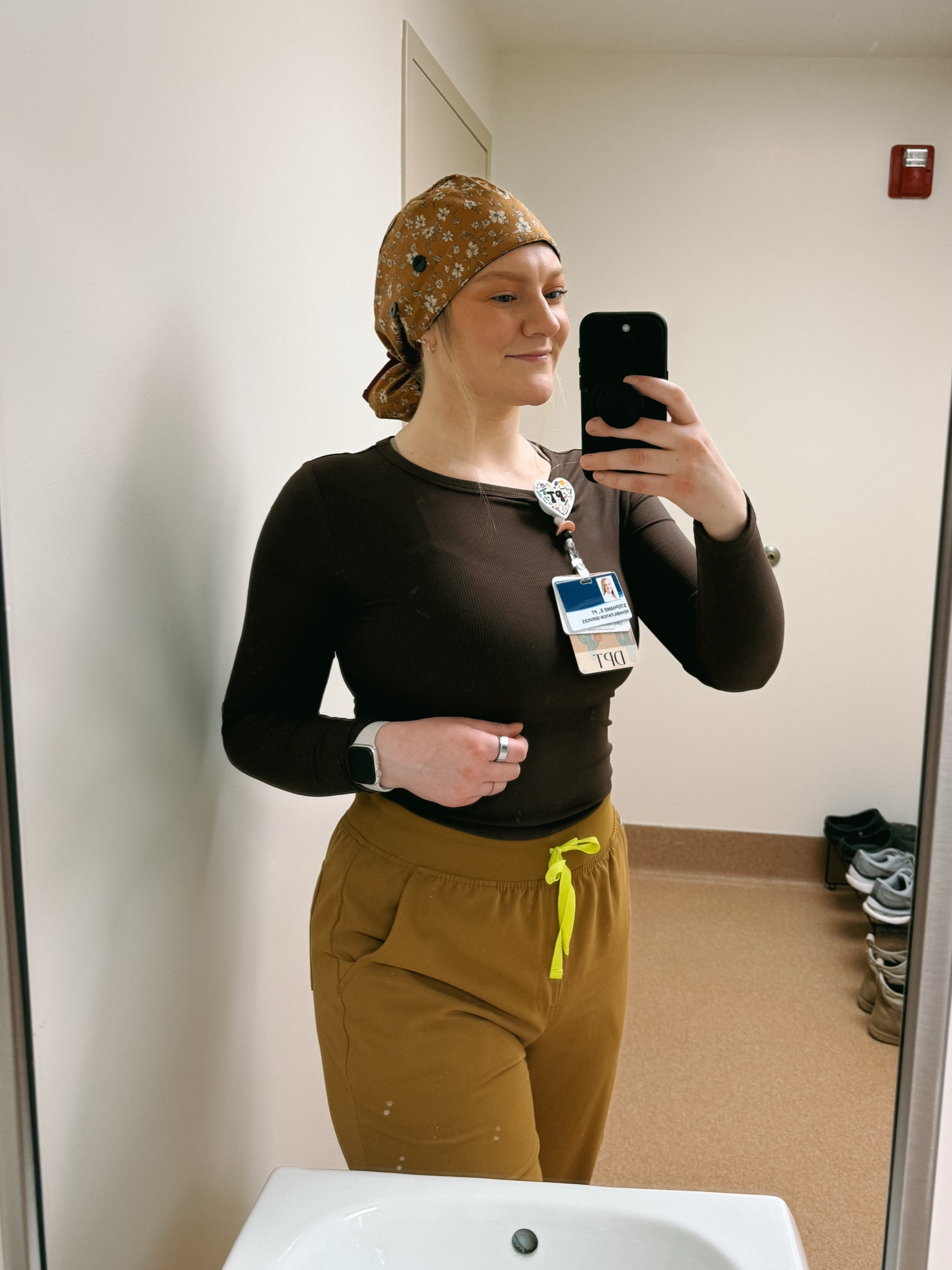 Scrub cap, underscrub (medium), and jogger scrub bottoms (large tall), badge reel that is interchangeable with badge toppers, badge buddy personalized name card

#LTKWorkwear #LTKGiftGuide #LTKFindsUnder50