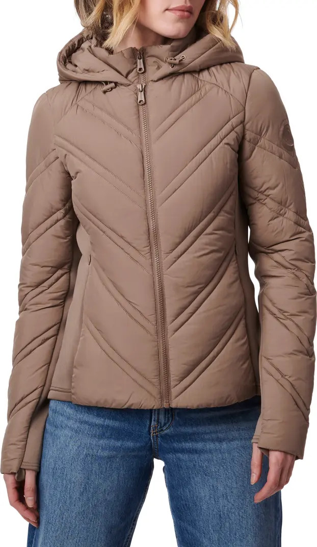 Hooded Puffer Jacket with Bib | Nordstrom