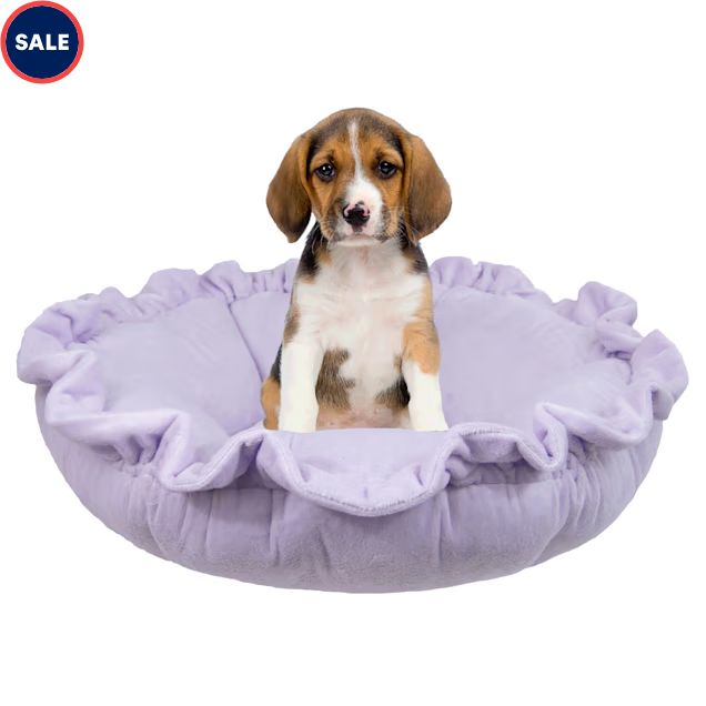 Bessie and Barnie Ultra Plush Lilac Luxury Deluxe Pet Cuddle Pod Bed, 30" L X 30" W X 5" H | Petco