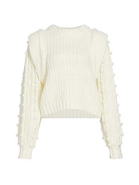 Shaker-Stitch Cropped Sweater | Saks Fifth Avenue