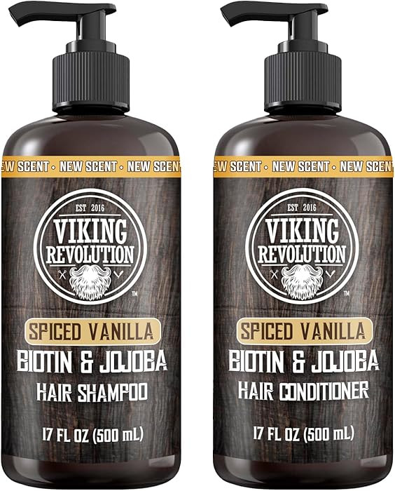 Viking Revolution Mens Shampoo and Conditioner, Spiced Vanilla, 17 Oz / 500ml Each | Amazon (CA)