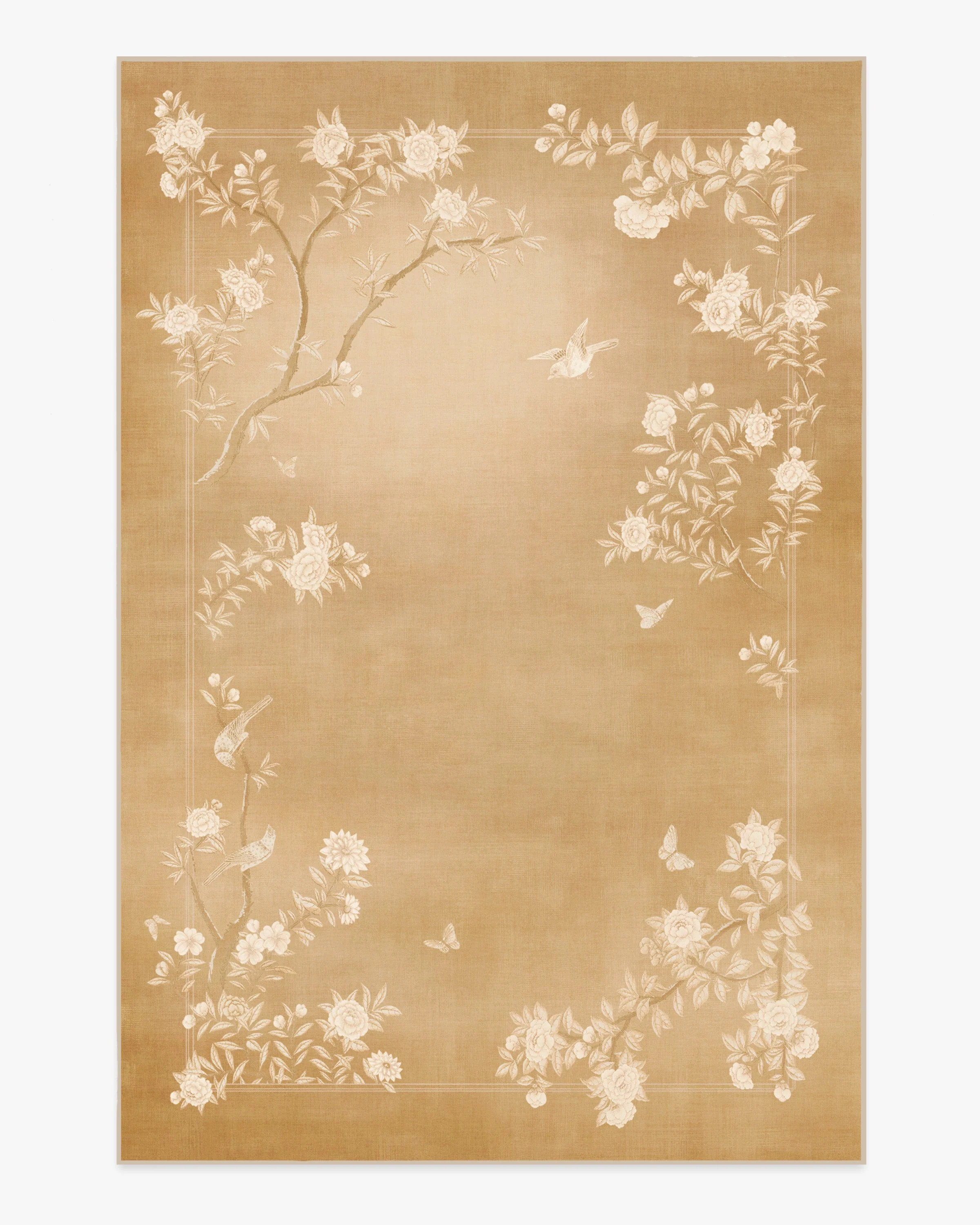 Gracie Gilded Garden Soft Gold Tufted Rug | Ruggable | Ruggable