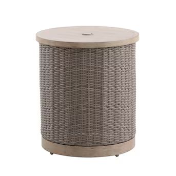 Origin 21 Dunes Round Wicker Outdoor Bistro Table 22.05-in W x 22.05-in L with Umbrella Hole | Lowe's