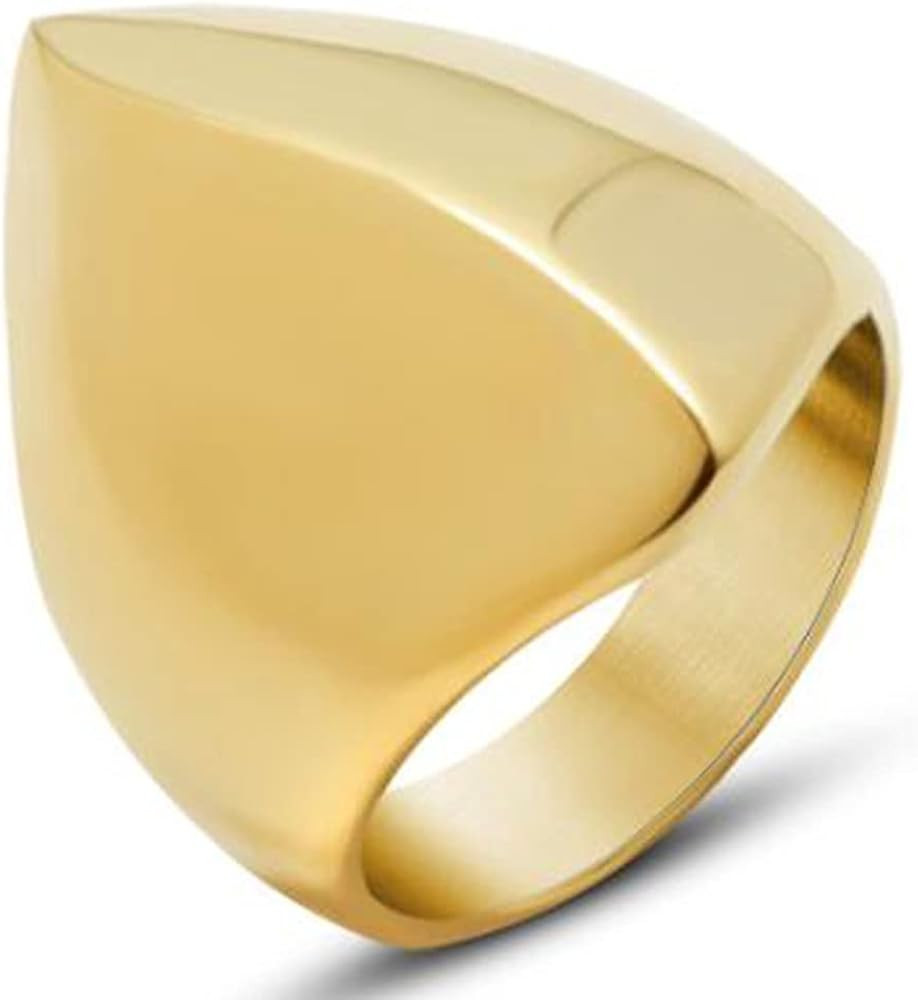 Jude Jewelers Stainless Steel Irregular Shape Mountain Hill Pyramid Shape Biker Statement Cocktai... | Amazon (US)