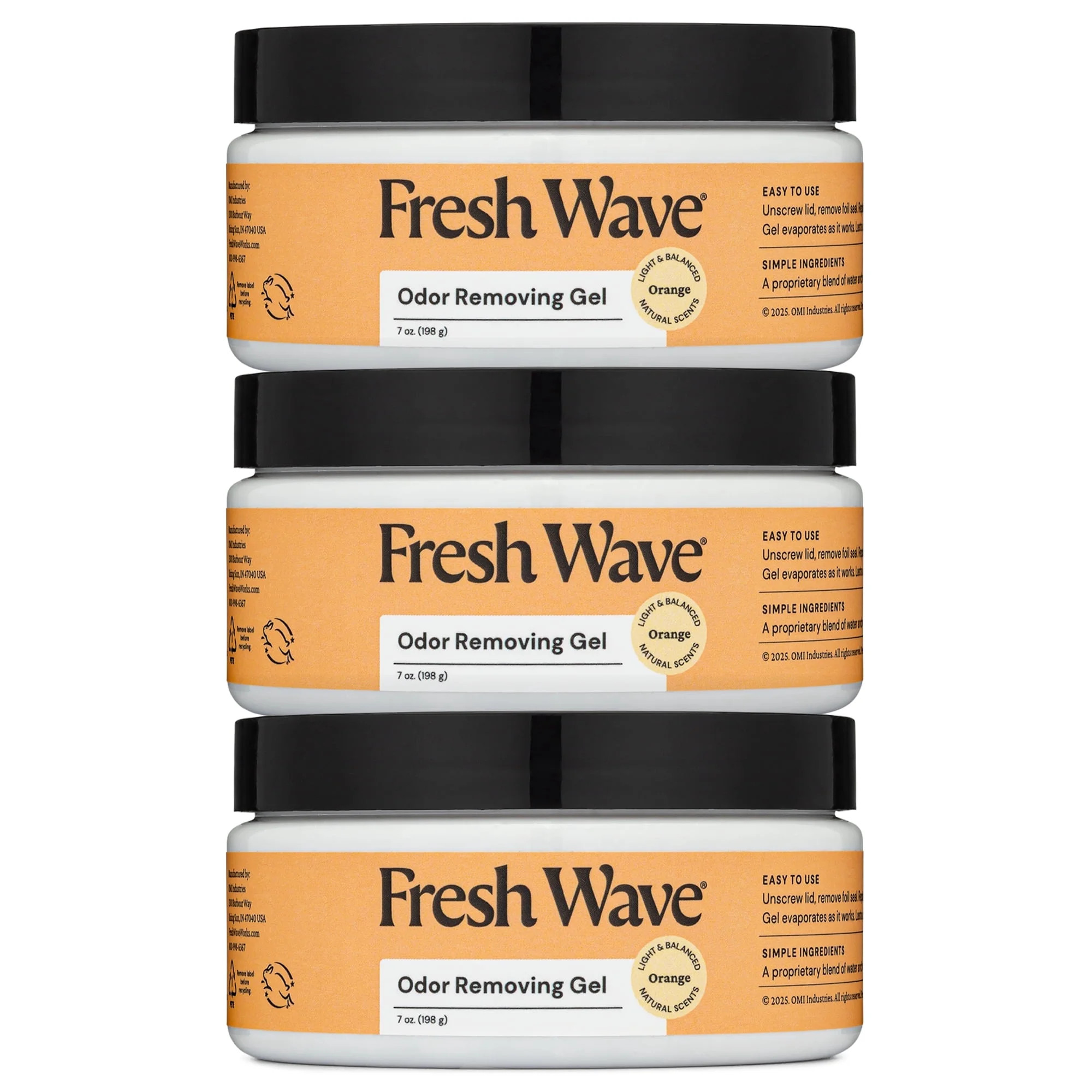 Fresh Wave Orange Scent Odor Removing Gel, 7 oz., 3-Pack | Walmart (US)