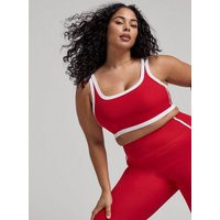 Performance Rib Active Sports Bra with Piping in Red | Torrid (US & Canada)