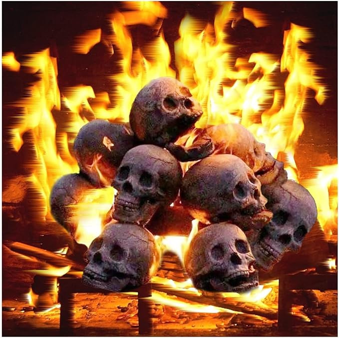 2022 New Terrifying Human Skull Fire Pit, Fireproof Imitated Human Skull Ceramic, Durable Reusabl... | Amazon (US)