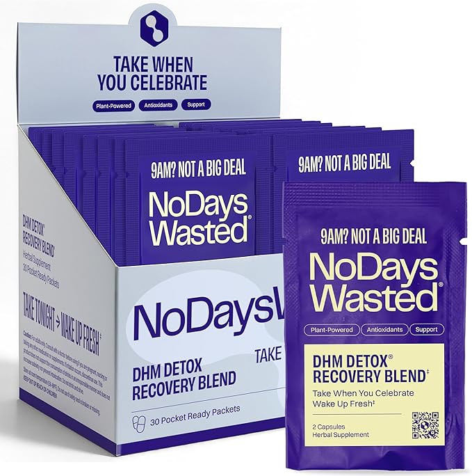 DHM Detox, No Days Wasted, 30 Servings - Take During Evening for Better Next Day and Recovery | Amazon (US)