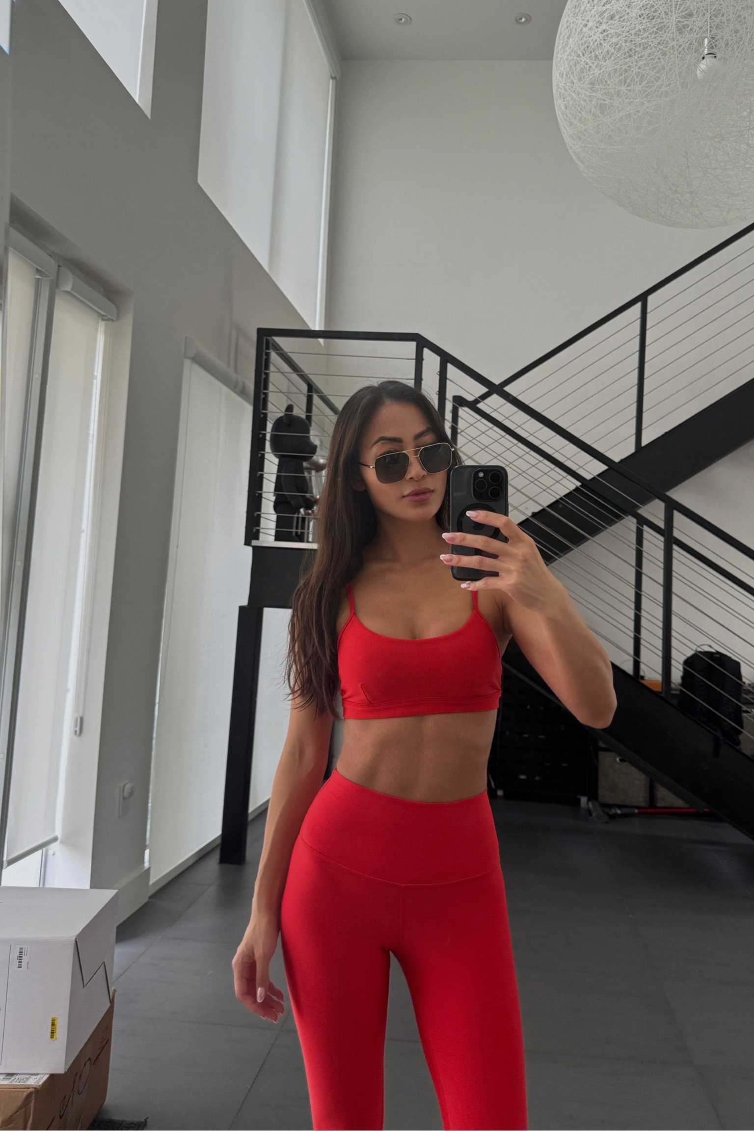 Post-workout selfie 🤳🏽 wearing size XS in both top and bottom. 

#LTKfitness #LTKMostLoved #LTKworkwear