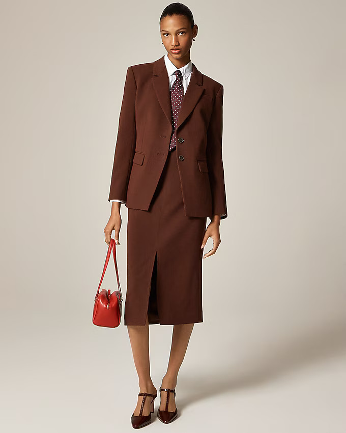 Pencil midi skirt in four-season stretch | J. Crew US