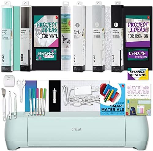 Cricut Explore 3 Machine Smart Vinyl and Iron On Bundle 2X Faster DIY Matless Cutting Cuts 100+ Mate | Amazon (US)