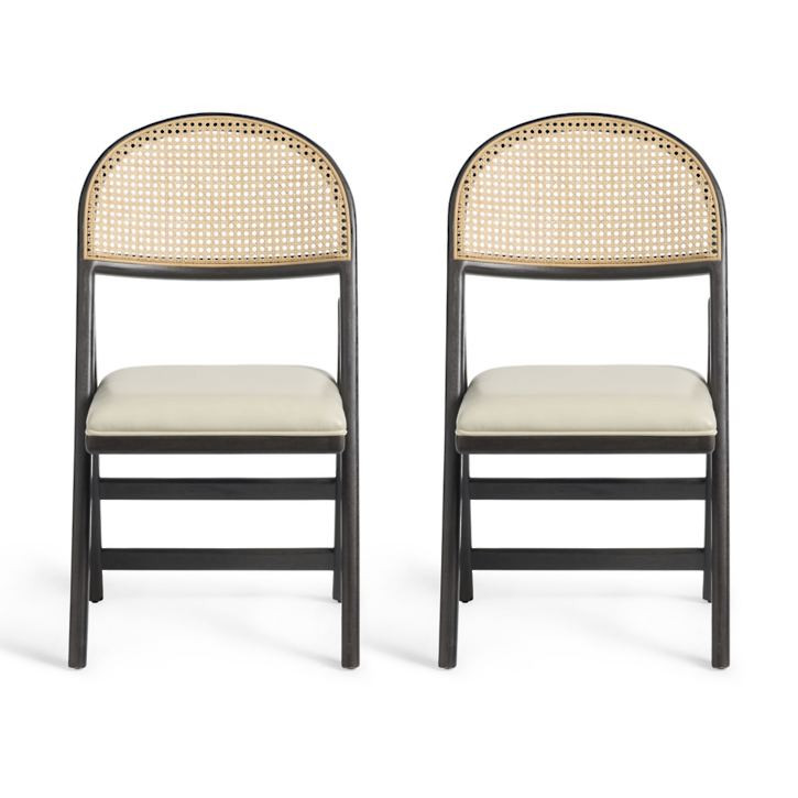 Frankie Cane Folding Chair, Set of Two | Grandin Road | Grandin Road