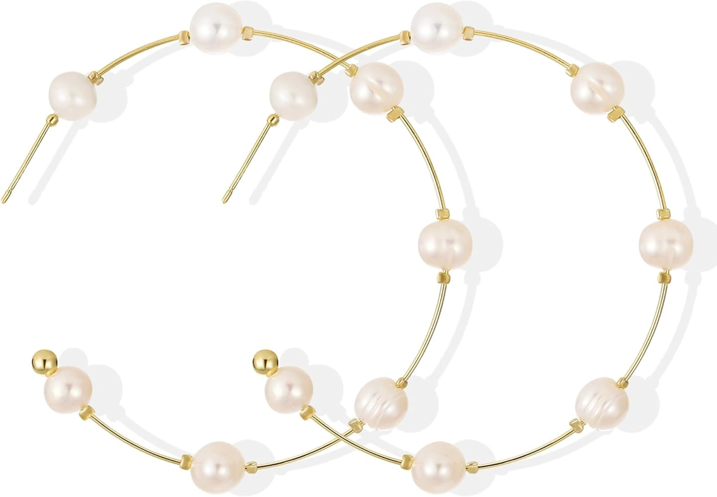 Pearl Dangle Earrings for Women Dainty Pearl Earrings Cubic Zircon/Heart/Butterfly/Knot Pearl Dan... | Amazon (US)