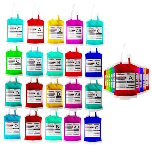 Meowtastic Blood Bags for Halloween Party Decorations - Reusable Halloween Blood Bag Drink Pouches with Syringe, IV Bags, Vampire Nurse Graduation Decoration Supplies - Pack of 50 | Amazon (US)