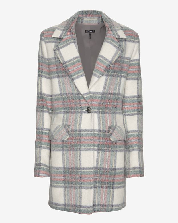 Exclusive For Intermix Single Breasted Plaid Coat | Intermix