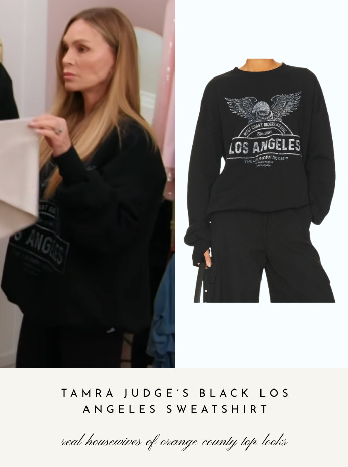 Tamra Judge's Black Los Angeles Sweatshirt 

 