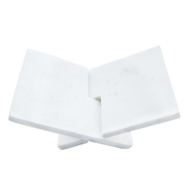 Storied Home Decorative Marble Book Holder, White | Target