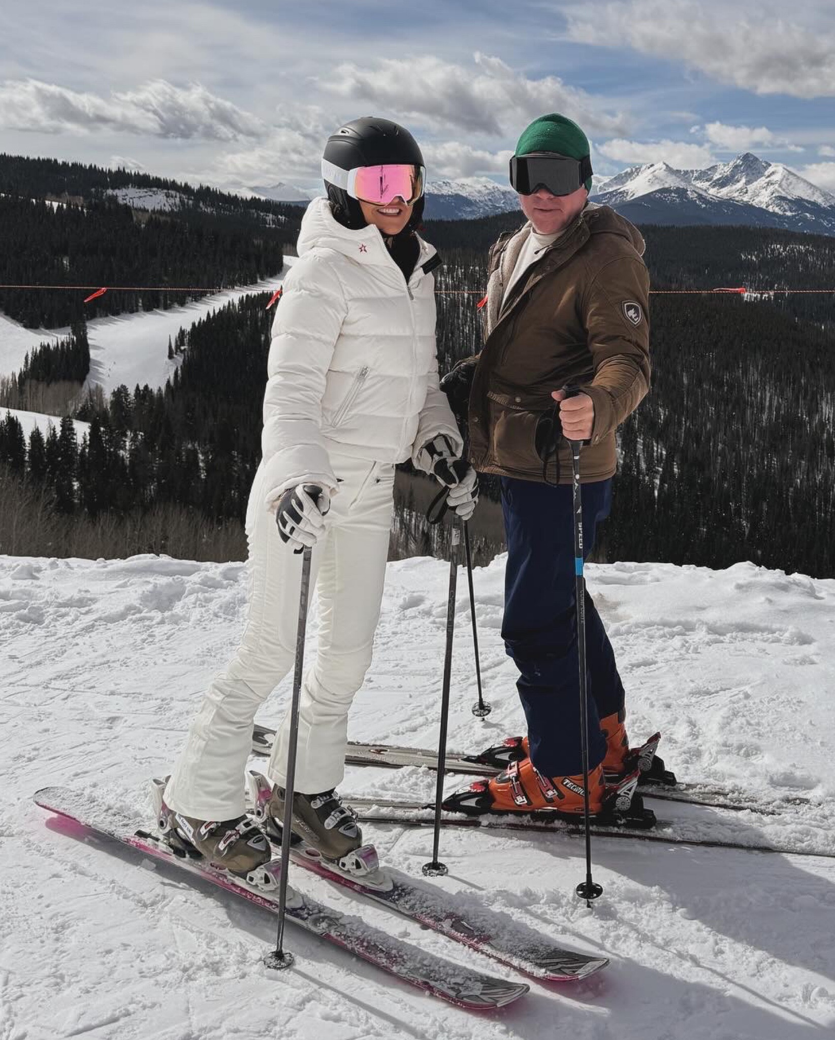 Perfect moment ski gear, helmet and goggles! Spring ski outfit 
I have these for over three years and they look brand new! 

#LTKSeasonal #LTKstyletip #LTKtravel