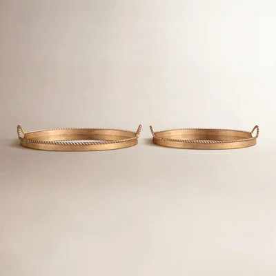 Faina Metal Tray - Set of 2 | Wayfair North America
