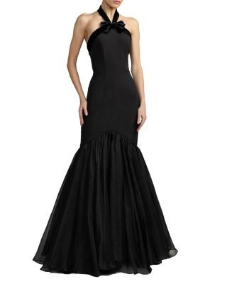 Mac Duggal Halter Mermaid Gown With Bow | Bloomingdale's (US)