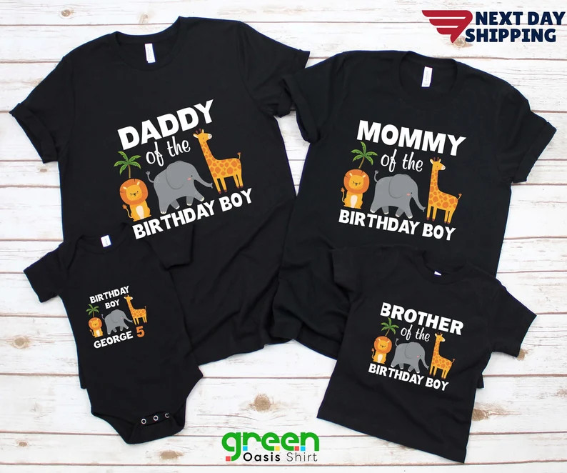 Personalized Birthday Family Shirt, Birthday Family Shirt, Birthday Boy Shirt, Birthday Girl Tee,... | Etsy (US)