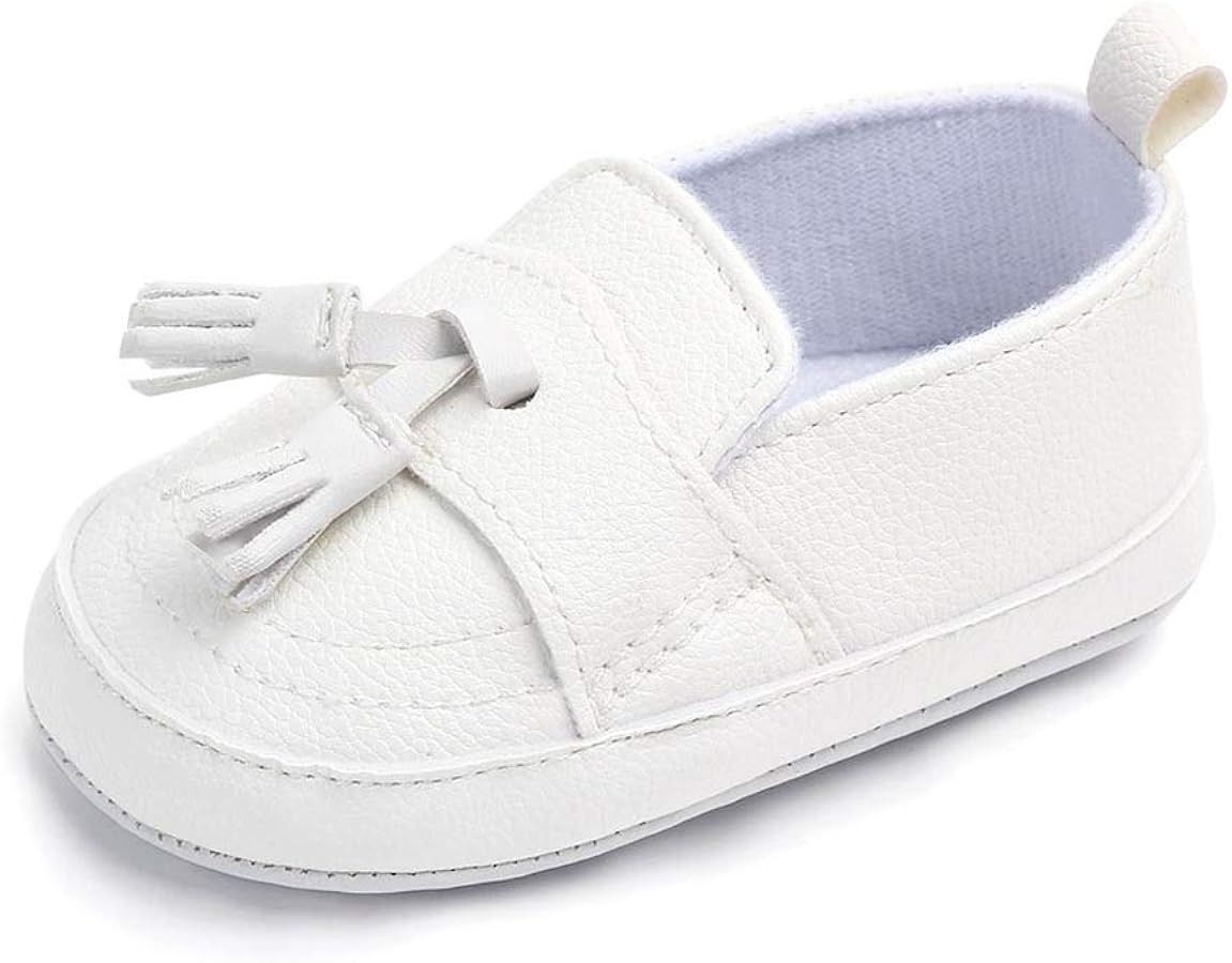 LONSOEN Baby Girls Boys Loafers Prewalker Dress Crib Shoes | Amazon (US)