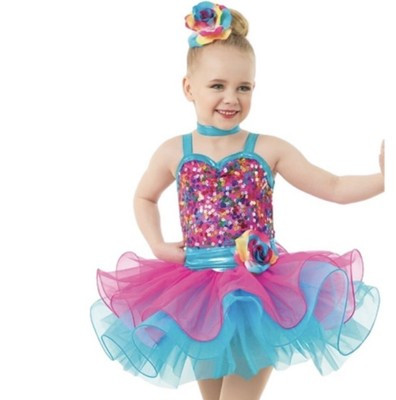 Weissman Dance Costume Wonderful Life Rainbow Sequin Child Size XS Child XSC | eBay US