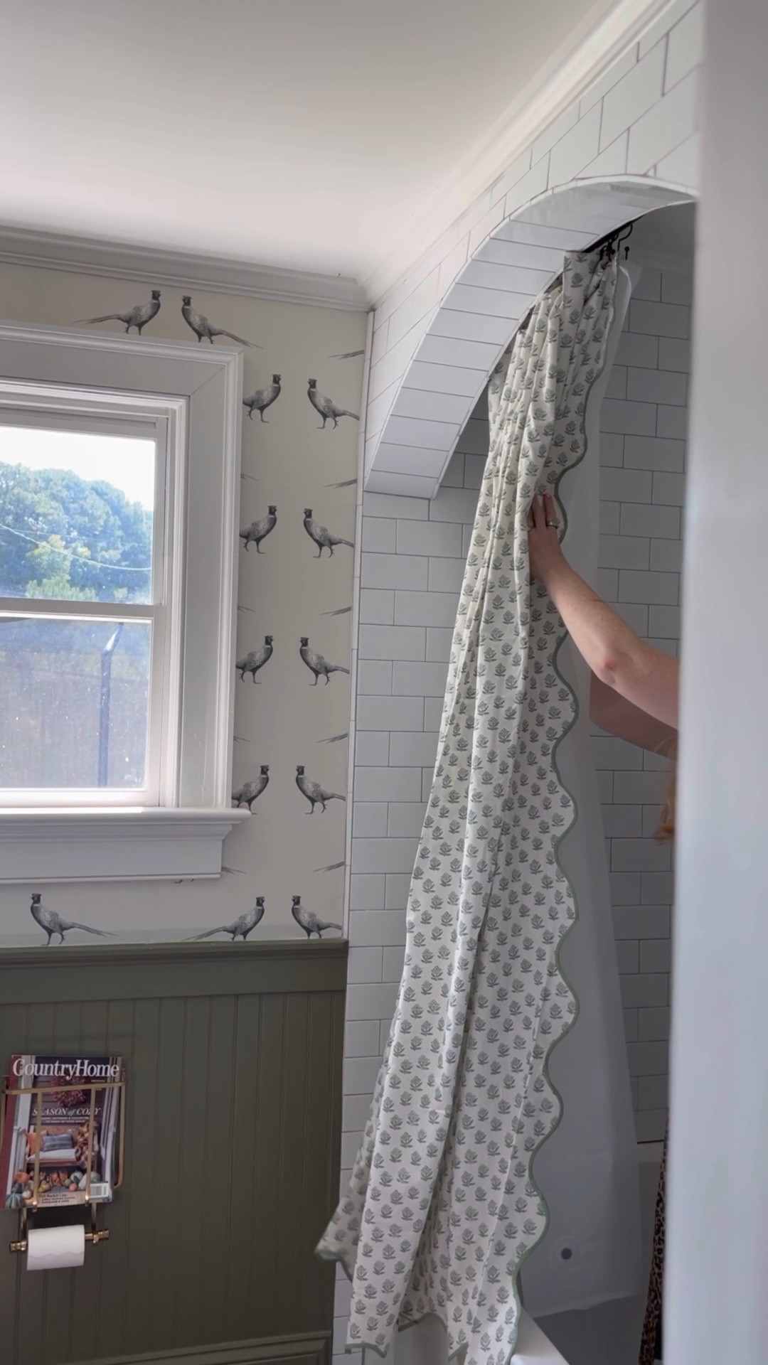 english country inspired scallop trim shower curtain

#LTKHome #LTKStyleTip #LTKFindsUnder100