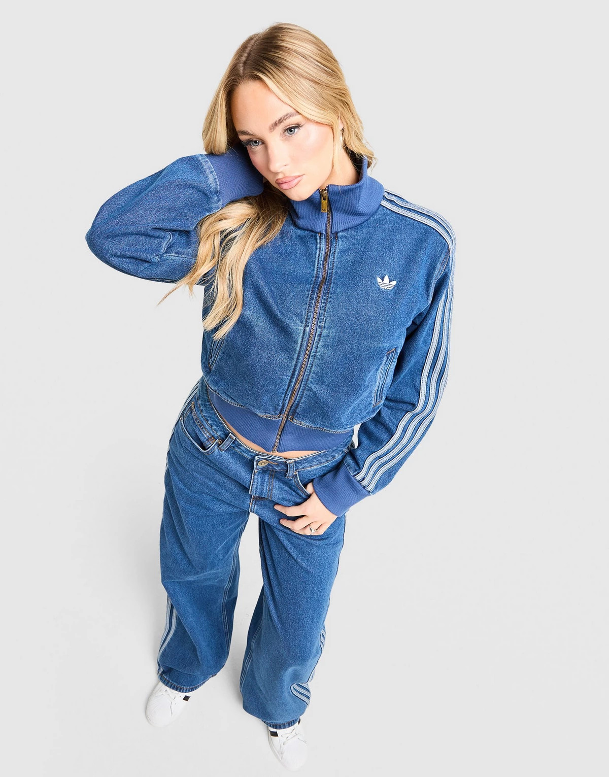 adidas Originals Denim Firebird Track Top | JD Sports (UK)