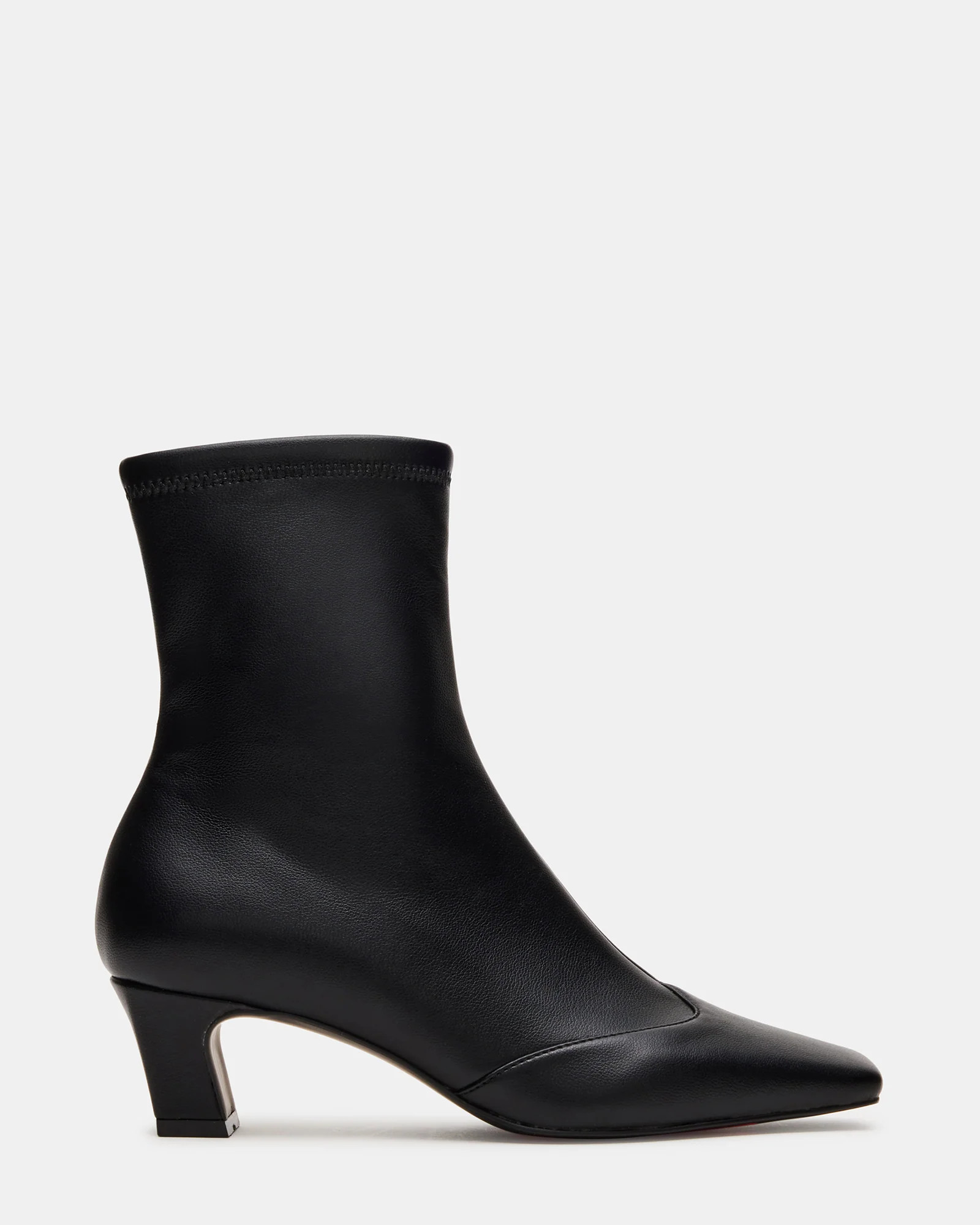 JETER Black Square-Toe Women's Ankle Boot | Steve Madden (US)
