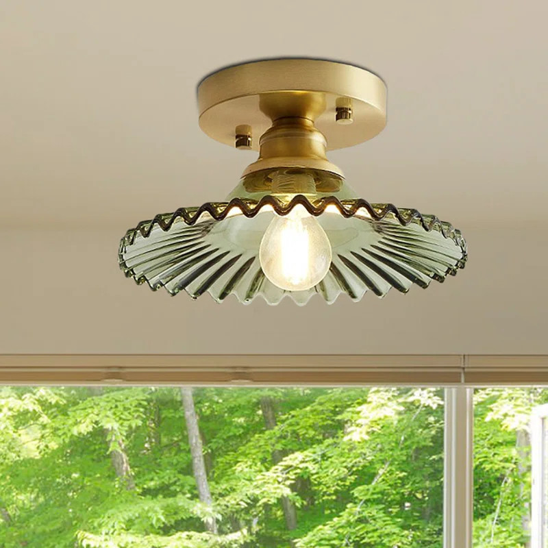 Gailon Glass Semi Flush Mount | Wayfair North America