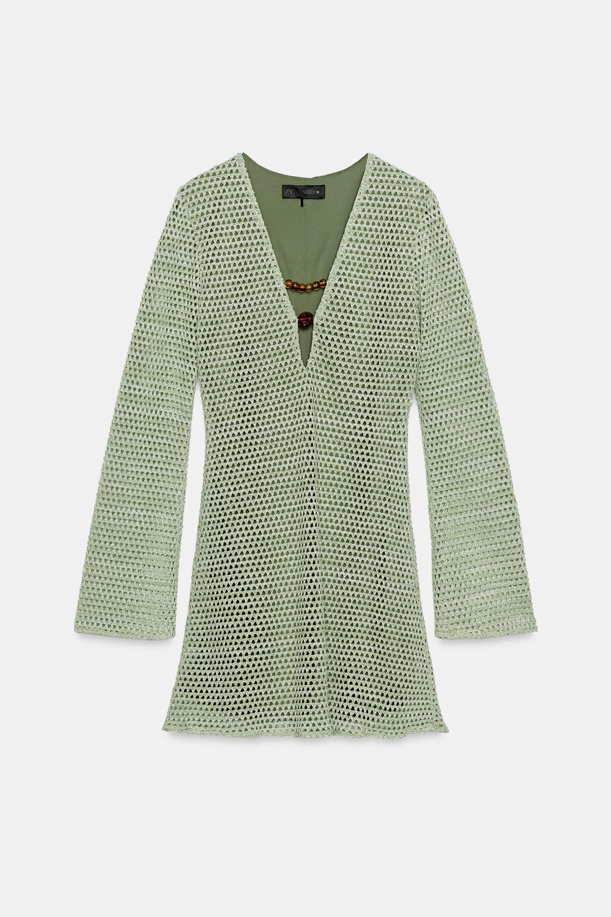 MINI CROCHET TRIM DRESS | Zara US