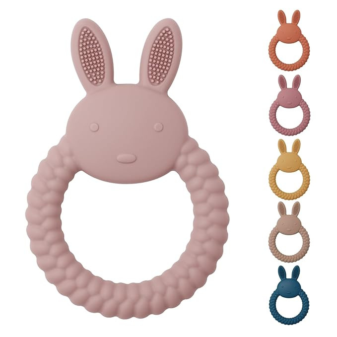Easter Baby Teething Toys Bunny Baby Teether Toys Baby Easter Basket Stuffers Easter Gift Easy to... | Amazon (US)