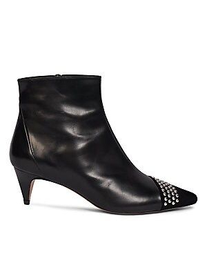 Dhile Studded Leather & Suede Booties | Saks Fifth Avenue
