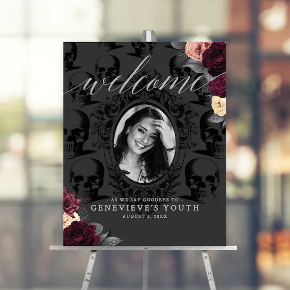 Welcome Sign With Photo Editable Template, RIP Twenties Printable Sign, Death to my Twenties Digi... | Etsy (US)