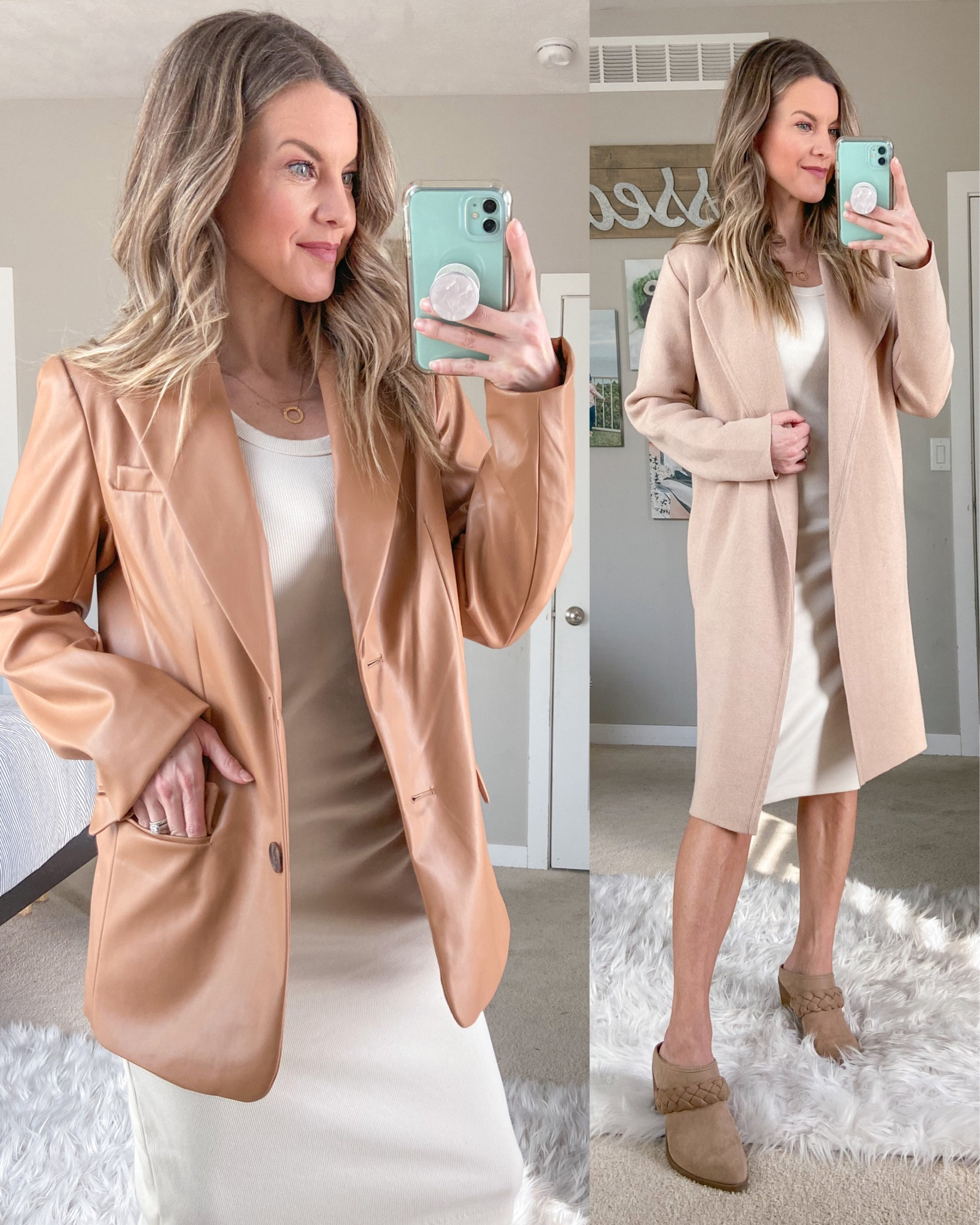 20% off dresses today!
Ribbed tank dress $16
More colors available (this is cream)
Thick ribbed material
TTS (this is XS)

#hocautumn Camel jacket, Beige coatigan, Oyster dress

#LTKunder50 #LTKsalealert #LTKstyletip