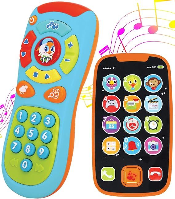 JOYIN My Learning Remote and Phone Bundle with Music, Fun Smartphone Toys for Baby, Infants, Kids... | Amazon (US)