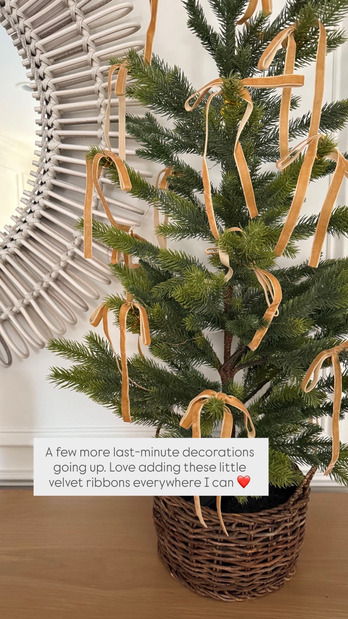 A few more last-minute decorations going up. Love adding these little velvet ribbons everywhere I can ❤️

#LTKHoliday #LTKHome #LTKFindsUnder50