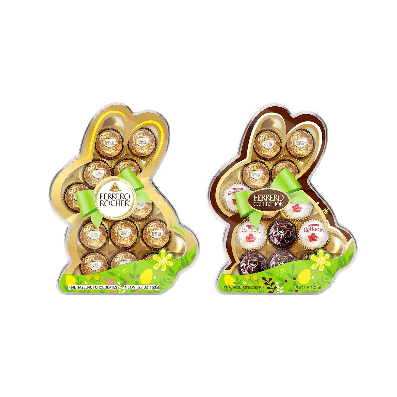 Ferrero Rocher and Collection Bunny Gift Box Bundle, Individually Wrapped Premium Gourmet Chocola... | Amazon (US)
