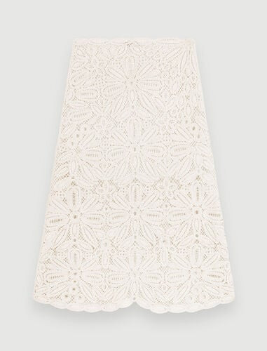 Crochet knit midi skirt | Maje US