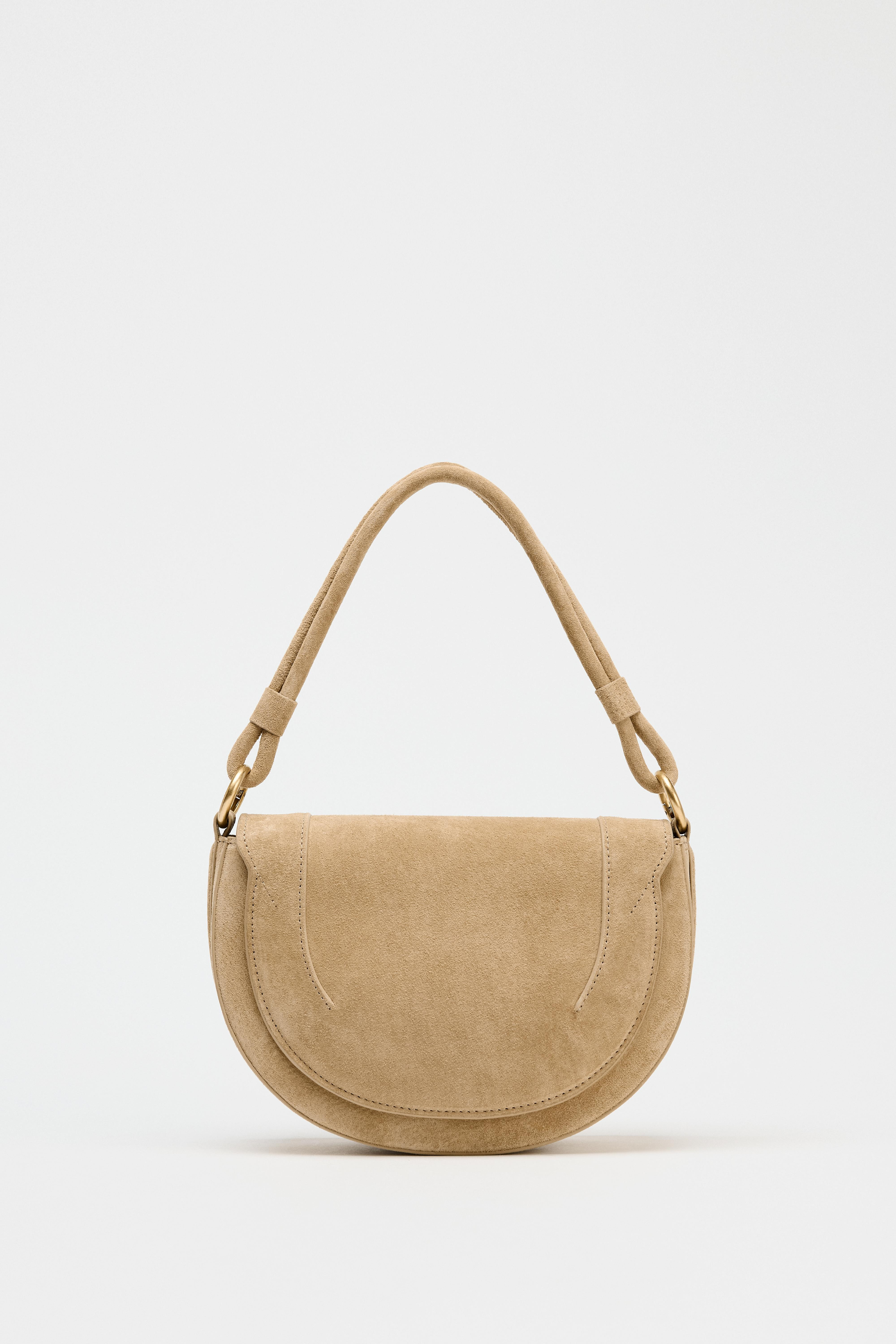 DOUBLE HANDLE LEATHER CROSSBODY BAG | Zara US