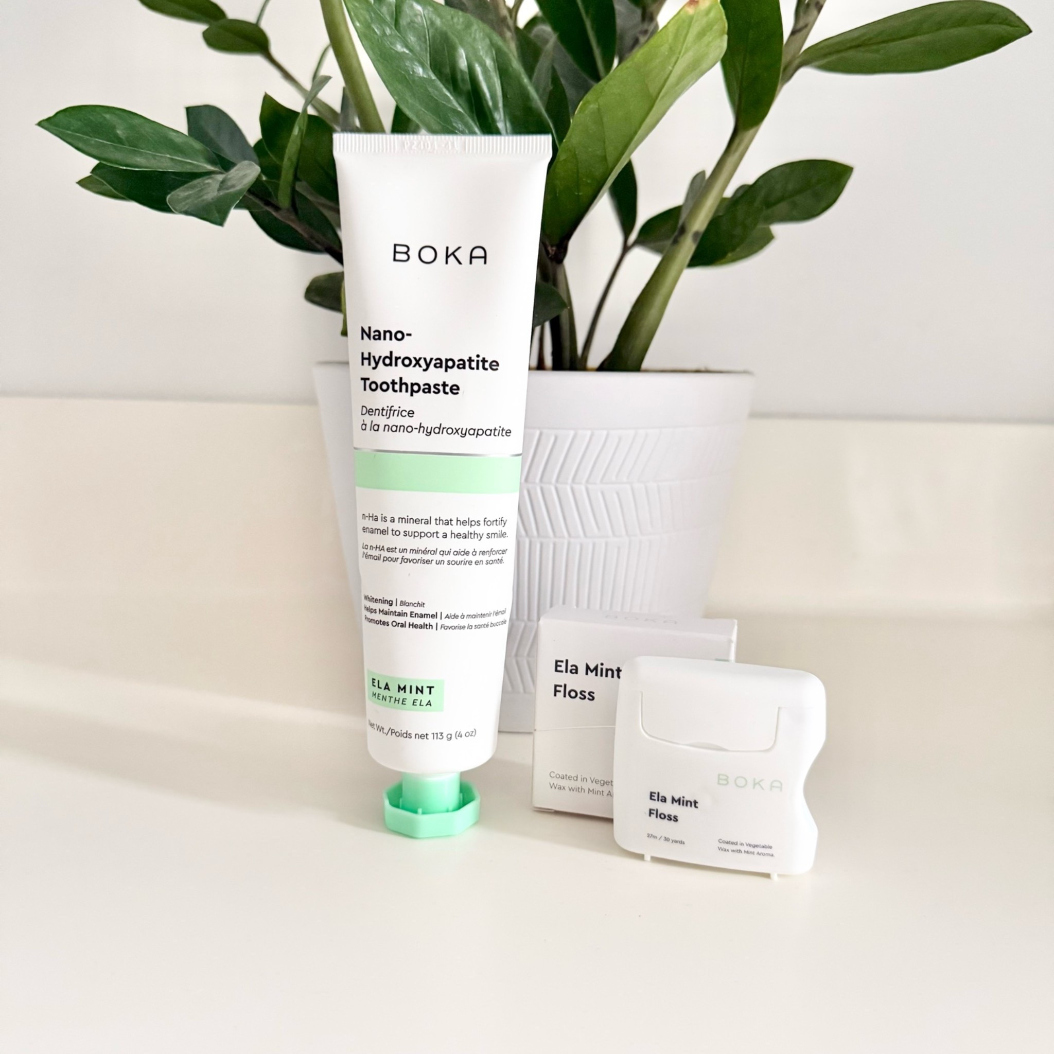 @boka 
Fluoride Free Toothpaste & Ela Mint
Expandable Woven Dental Floss

Both available online at @amazon

#LTKBeauty