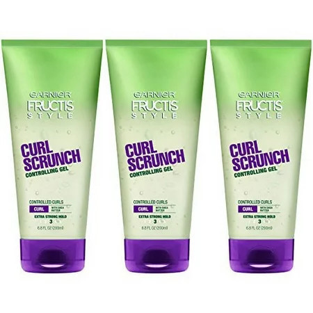 Garnier Hair Care Fructis Style Curl Scrunch Controlling Gel for Curly Hair 3 Count | Walmart (US)