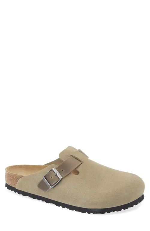 Birkenstock Boston Soft Clog in Faded Khaki at Nordstrom, Size 13-13.5Us | Nordstrom