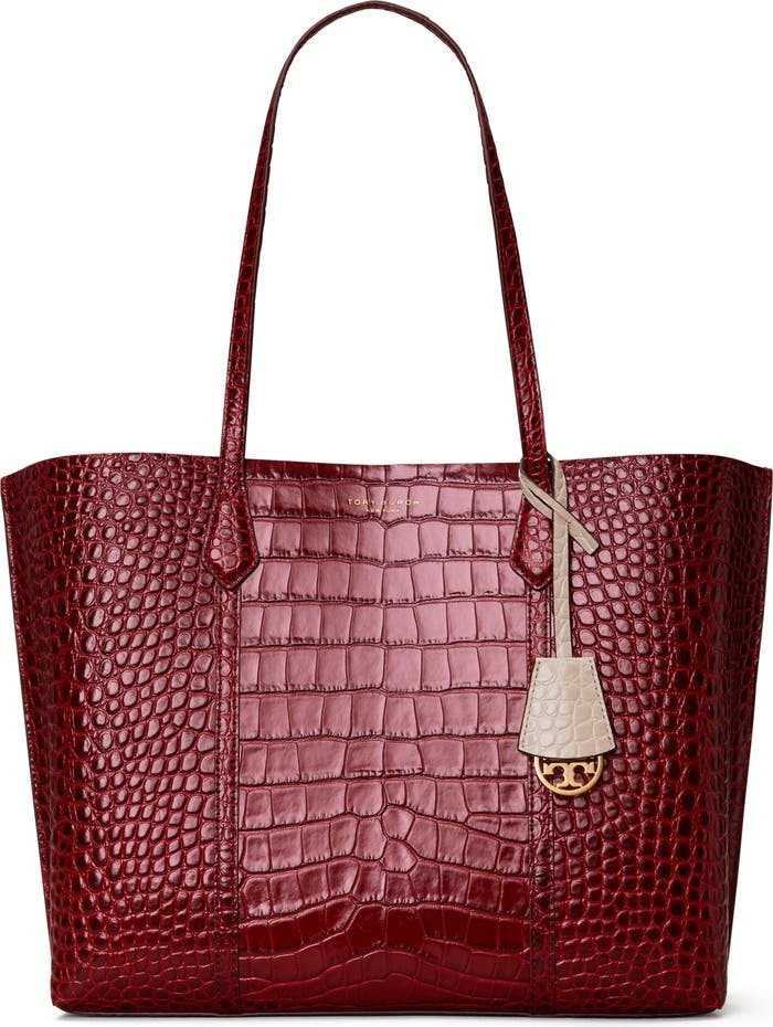 Perry Croc Embossed Leather Tote | Nordstrom