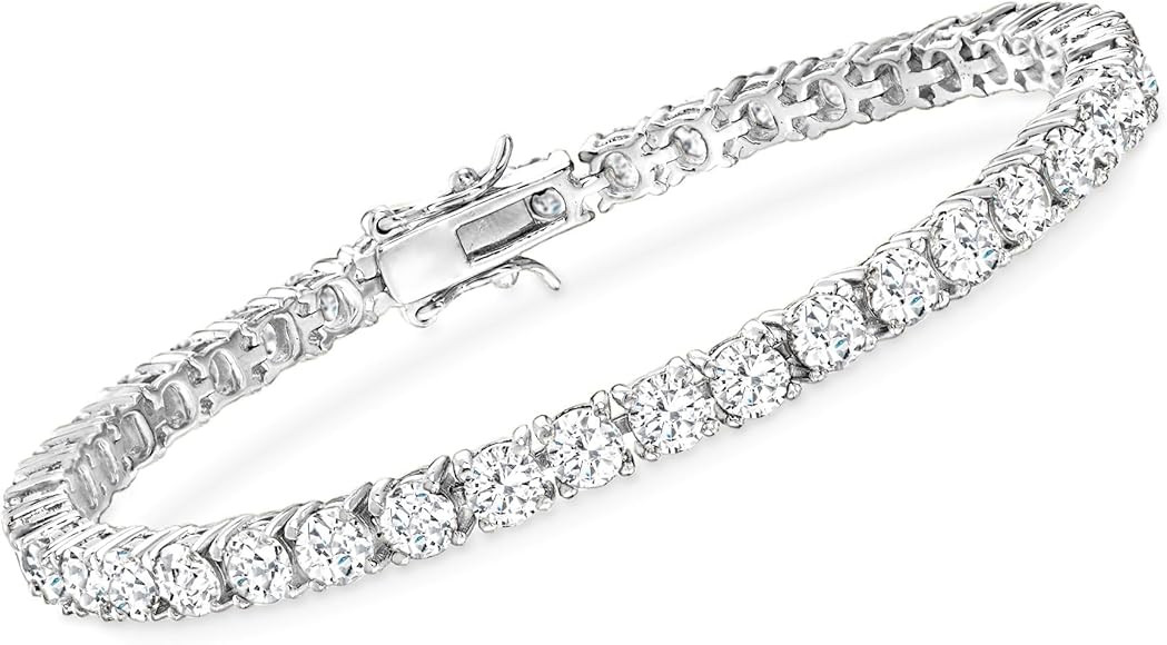 Ross-Simons 10.00 ct. t.w. CZ Tennis Bracelet in Sterling Silver | Amazon (US)