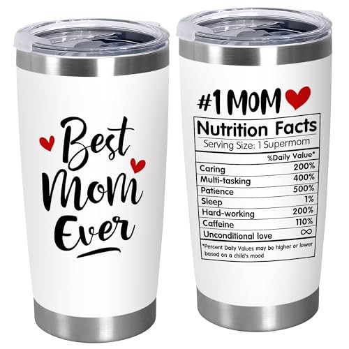 TEEZWONDER Mothers Day Gifts from Daughter Son - 20 oz Stainless Steel Insulated Coffee Tumbler with Lid - Birthday Gifts for Mom, Mothers in Law, Mama, Grandma, Tumblers for Women | Amazon (US)