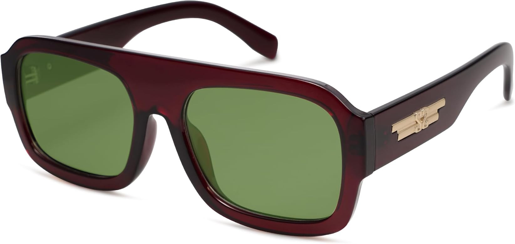 SOJOS Trendy Square Aviator Sunglasses for Womens Mens Polarized Flat Top Designer Inspired UV400... | Amazon (US)