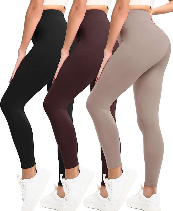 Natural Feelings Buttercloud 3 Pack Leggings for Women-High Waisted Buttery Soft Yoga Pants Loung... | Amazon (US)